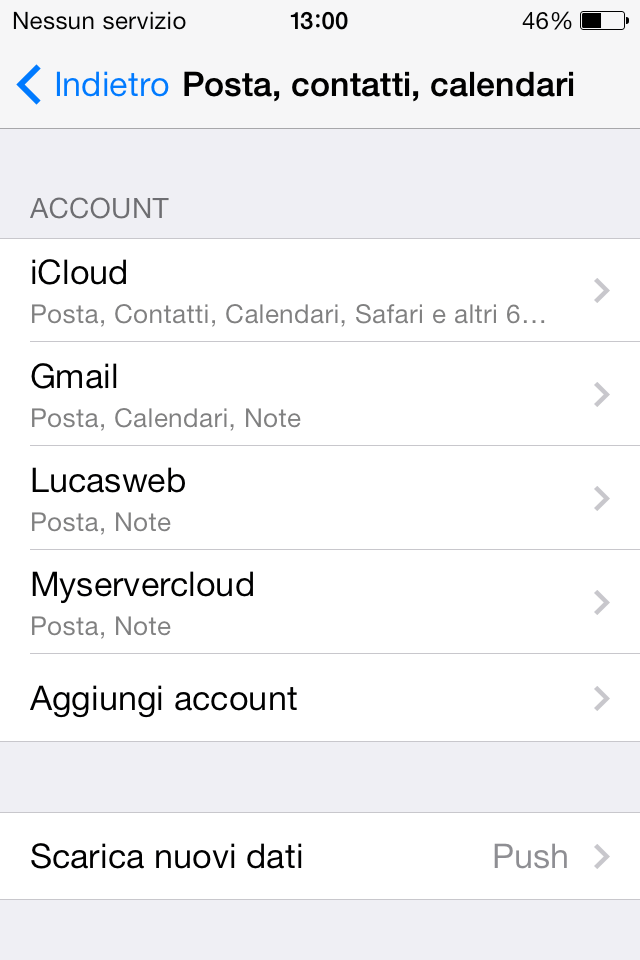 Configurare la posta elettronica su dispositivi mobili iPhone e iPad