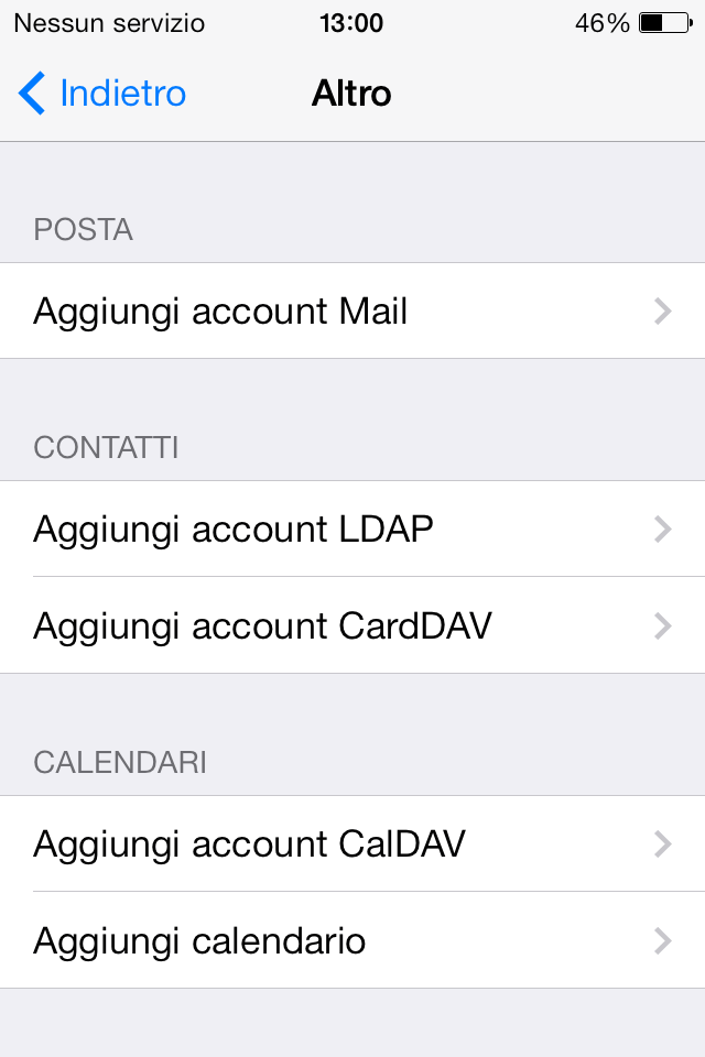 Configurare la posta elettronica su dispositivi mobili iPhone e iPad