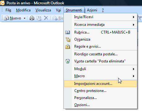 Configurare la posta elettronica con Microsoft Office Outlook 2007