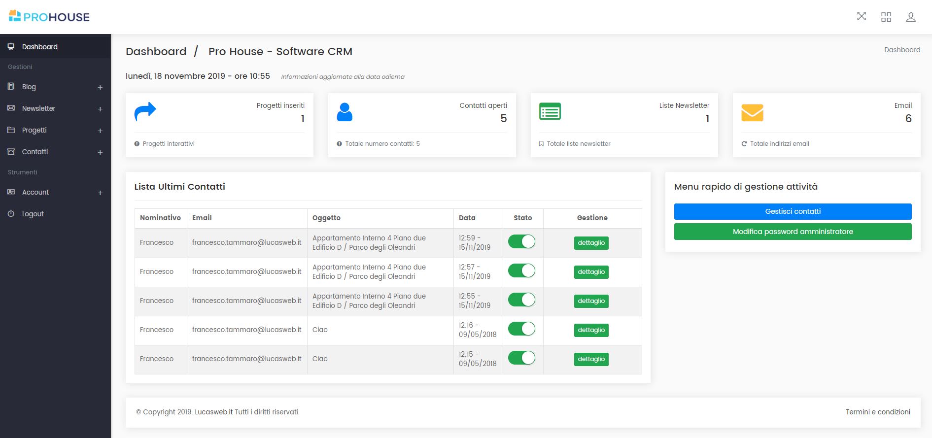 Software CRM settore immobiliare