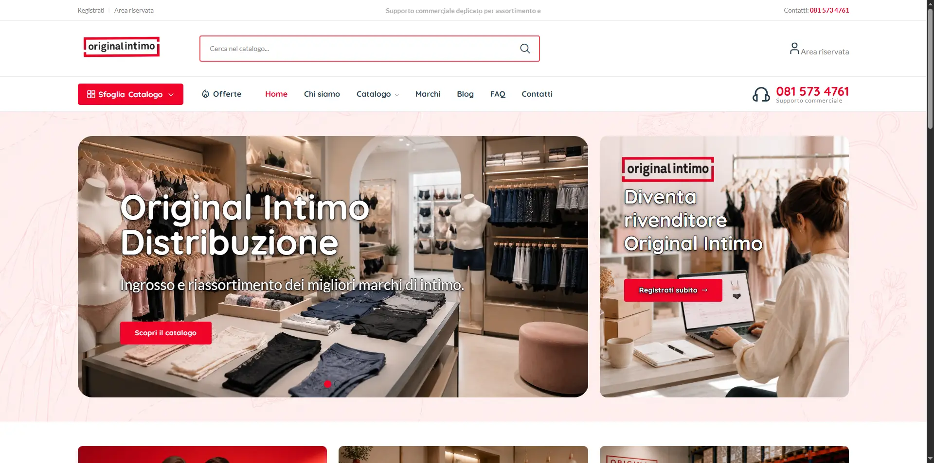 Piattaforma B2B settore tessile abbigliamento intimo