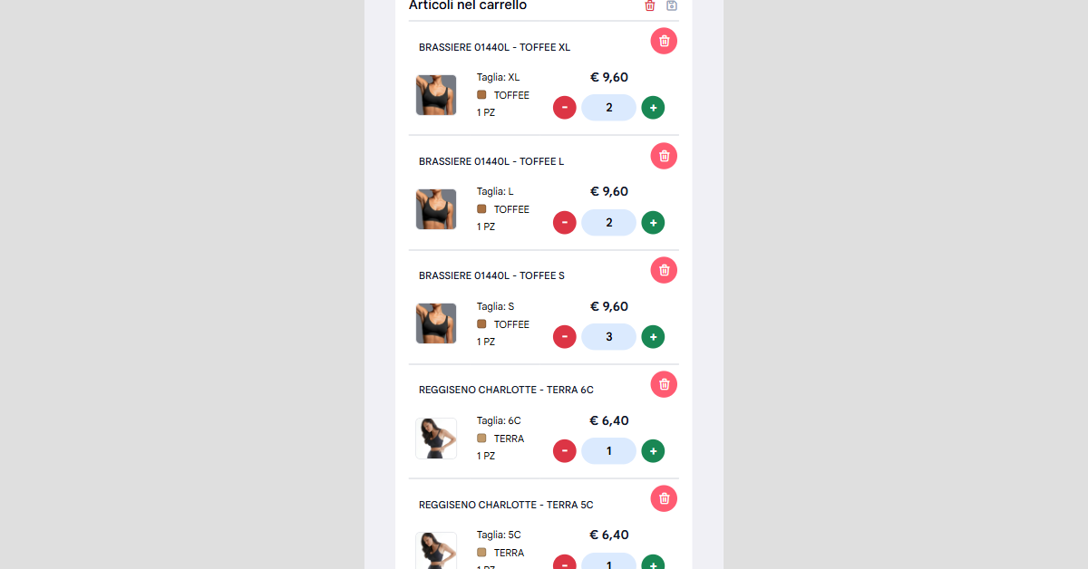 WEBAPP Carrello